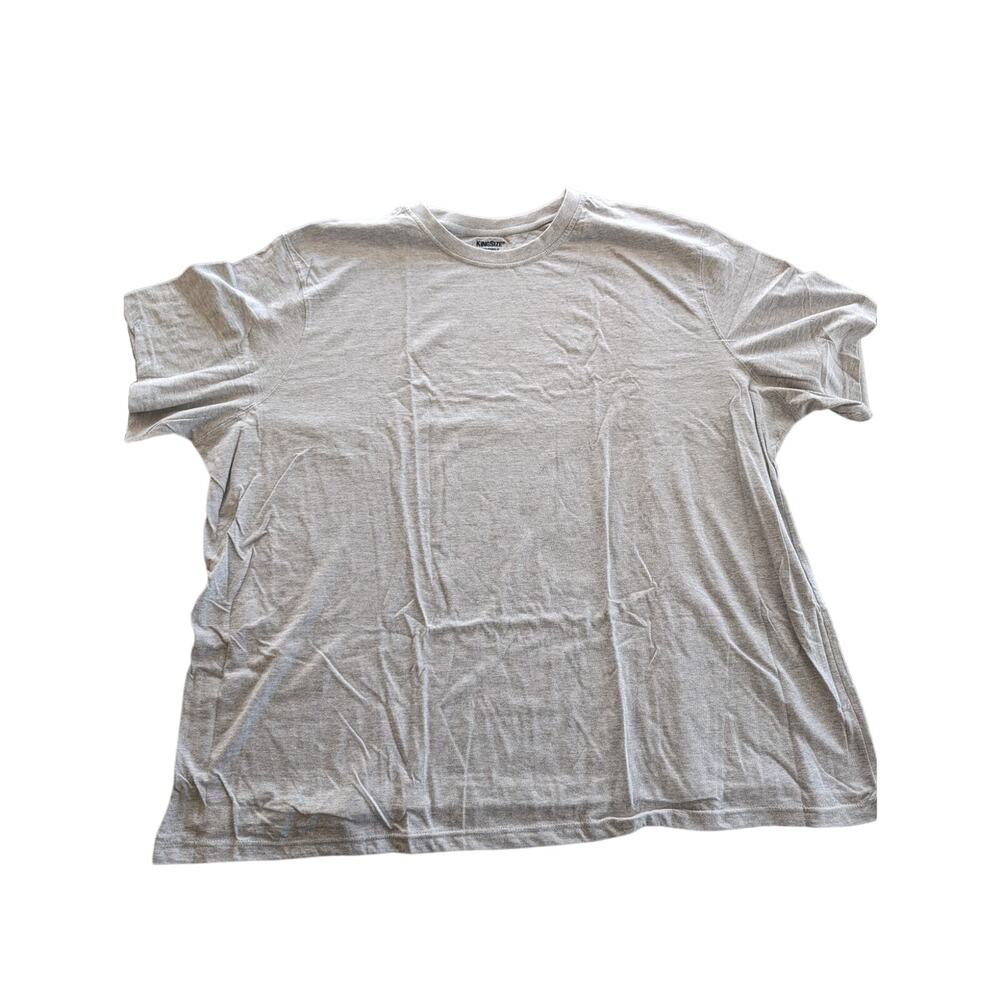 KingSize Shirt Mens 5XL Crew Neck Heather Gray Big Tall Short Sleeve Casual